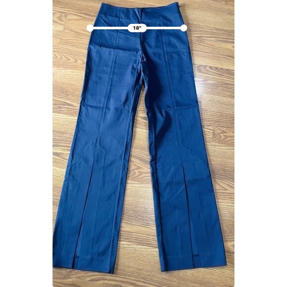 Jonathan Simkhai Chase Front Slit Pants in Midnight size 6/ small - Picture 7 of 14